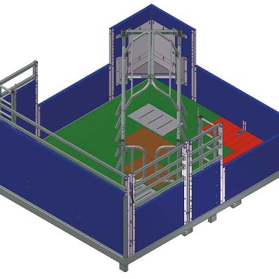 Stalleinrichtung_Bewegungsbucht_diagonal_Zeichnung_WEDA_Galerie