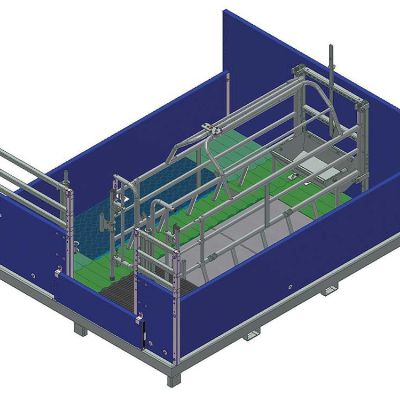 Stalleinrichtung_Bewegungsbuchten_Gruppenabferkelung_Zeichnung_WEDA_Galerie